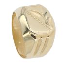 14ct Yellow Gold Patterned Signet Ring