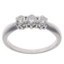 18ct White Gold 0.40ct Brilliant Cut Diamond Trilogy Ring