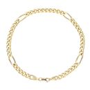 18ct Yellow Gold Figaro Bracelet 8.5"