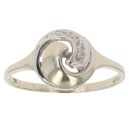 9ct Yellow and White Gold 0.05ct Diamond Knot Ring