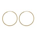 22ct Yellow Gold Plain Hoop Earrings