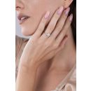 9ct White Gold 1.15ct Round Brilliant Lab Grown Diamond Solitaire Ring with Baguette Shoulders