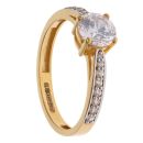 22ct Yellow Gold Cubic Zirconia Solitaire Ring