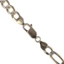 9ct Yellow and White Gold Diamond Cut Figaro Chain 18"