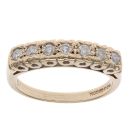 9ct Yellow Gold 0.25ct Brilliant Cut Diamond Half Eternity Ring