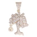 9ct Yellow Gold Cubic Zirconia Money Tree Pendant