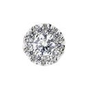 9ct White Gold 0.50ct Natural Diamond Halo Stud Earrings