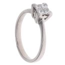 Platinum 0.55ct Princess Cut Diamond Cluster Ring
