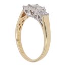 18ct Yellow Gold 0.33ct Princess Cut Diamond Cluster Ring