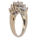 14ct Yellow Gold 2.25ct Princess Cut Diamond Cluster Ring