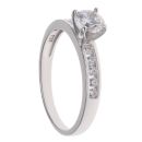 Silver Cubic Zirconia Single Stone Ring By Icesia