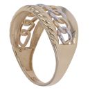 14ct Yellow and White Gold Curb Link Ring