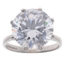9ct White Gold Cubic Zirconia Single Stone Ring
