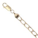 9ct Yellow Gold Square Curb Bracelet 9"