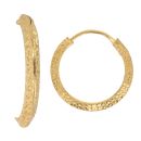 22ct Yellow Gold Dot Grain Hoop Earrings