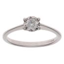 9ct White Gold 0.20ct Diamond Solitaire Ring