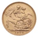 1902 Edward VII Large Head UK Full Sovereign Coin