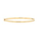 9ct Yellow Gold Polished And Frosted Hinged Bangle