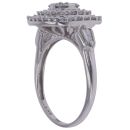 9ct White Gold 1.25ct Brilliant Cut Diamond Cluster Ring