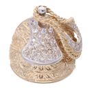 9ct Yellow Gold Cubic Zirconia Saddle Ring