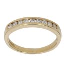 18ct Yellow Gold 0.25ct Brilliant Cut Diamond Half Eternity Ring