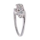 18ct White Gold Diamond Twist Trilogy Ring
