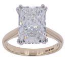 9ct Yellow Gold 5.00ct Radiant Cut Lab Grown Diamond Solitaire Ring