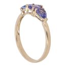 9ct Yellow Gold Tanzanite Three Stone Ring