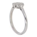 9ct White Gold 0.10ct Brilliant Cut Diamond Cluster Ring