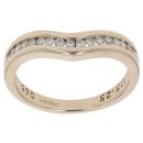 9ct Yellow Gold 0.25ct Brilliant Cut Diamond Wishbone Ring