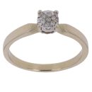 9ct Yellow Gold 0.05ct Diamond Cluster Ring