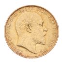 1905 Edward VII Large Head UK Full Sovereign Coin