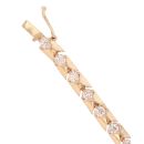 9ct Yellow Gold Cubic Zirconia Bracelet 7"