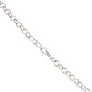 Silver Patterned And Plain Belcher Chain 20" By Icesia