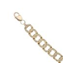 9ct Yellow Gold Patterned Curb Bracelet 8.5"