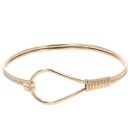 9ct Yellow Gold Patterned Hook Bangle