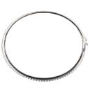 18ct White Gold 1.00ct Brilliant Cut Diamond Hinged Bangle