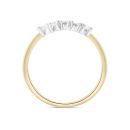 9ct Yellow Gold 0.50ct Emerald Cut Lab Grown Diamond Five Stone Ring