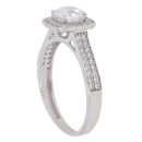 9ct White Gold Cubic Zirconia Cluster Ring