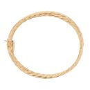 18ct Yellow White and Rose Gold Dolphin Bangle