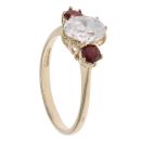 9ct Yellow Gold Cubic Zirconia Three Stone Ring