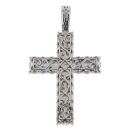 9ct White Gold 3.00ct Diamond Cross Pendant