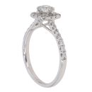 De Beers 18ct White Gold 0.70ct Brilliant Cut Diamond Cluster Ring