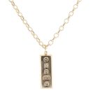 9ct Yellow Gold Ingot Pendant and Belcher Chain 18"