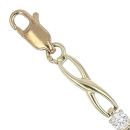 9ct Yellow Gold Cubic Zirconia Infinity Bracelet 7"