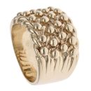 9ct Yellow Gold Four Row Keeper Ring