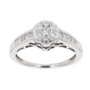 18ct White Gold 0.50ct Diamond Cluster Ring