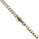 14ct Yellow Gold Monaco Curb Classic Plain Lock Chain 18"