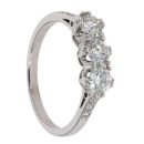 18ct White Gold Trilogy Diamond Ring