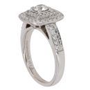 18ct White Gold 1.01ct Brilliant Cut Diamond Cluster Ring